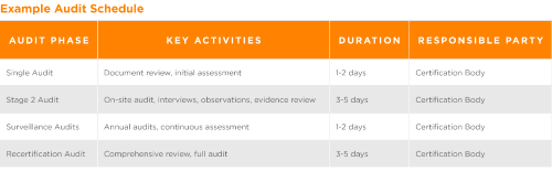 ISO 27001 Example Audit Schedule
